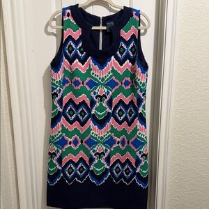 Gabby Skye Navy Textured Dress